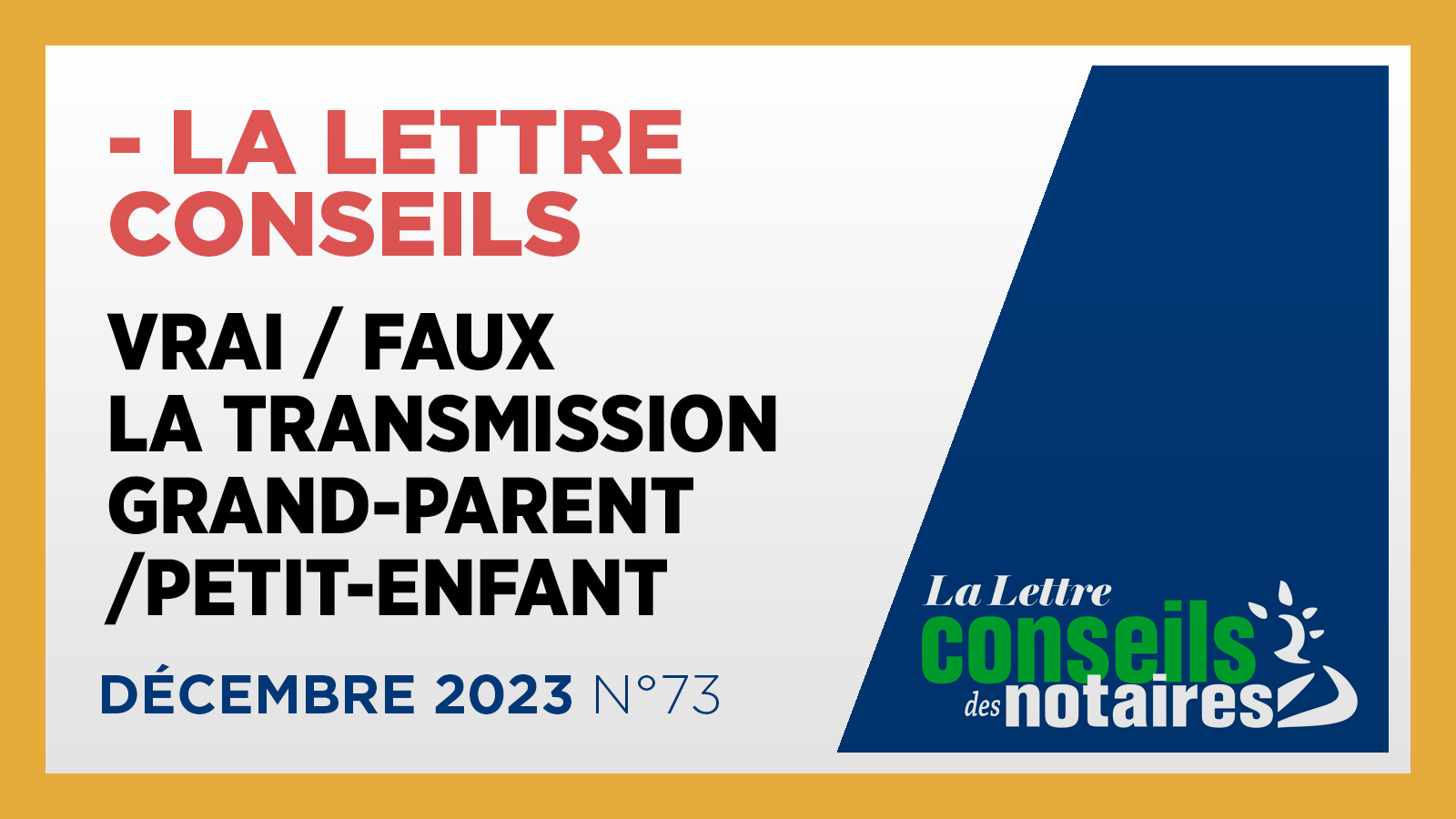 La transmission grand-parent/petit-enfant